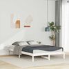 vidaXL Bed Frame with Side Tables White 140 x 220 cm Solid Pine Wood