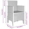 vidaXL Garden Chair 4 pcs White 53 x 49 x 85 cm Polypropylene