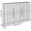 vidaXL Gabion Basket with Cover 300x50x200 cm Galvanised Iron