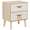 vidaXL Bedside Cabinet with 2 Drawers 40x30x49.5 cm Solid Pinewood