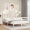 vidaXL Bed Frame without Mattress White 140x200 cm Solid Wood Pine