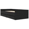 vidaXL Bed Frame with Drawer Black Oak 90 x 200 cm Solid Pine Wood