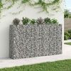 vidaXL Gabion Raised Bed 3 pcs Silver 250 x 50 x 150 cm