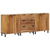 vidaXL Sideboard 3 pcs Brown 60 x 33 x 75 cm Solid Acacia wood