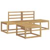 vidaXL Outdoor Sofa Set 3 pcs White Solid Acacia Wood