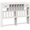 vidaXL Bookcase Bed without Mattress White 140x190cm Solid Wood Pine