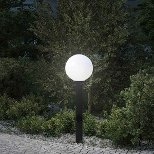 vidaXL Bollard Light with Outlet 80 cm Black IP44