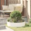 vidaXL Planter Ring White 80 x 80 x 20 cm Cold-rolled Steel