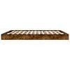 vidaXL Bed Frame without Mattress Smoked Oak 180x200 cm Engineered Wood