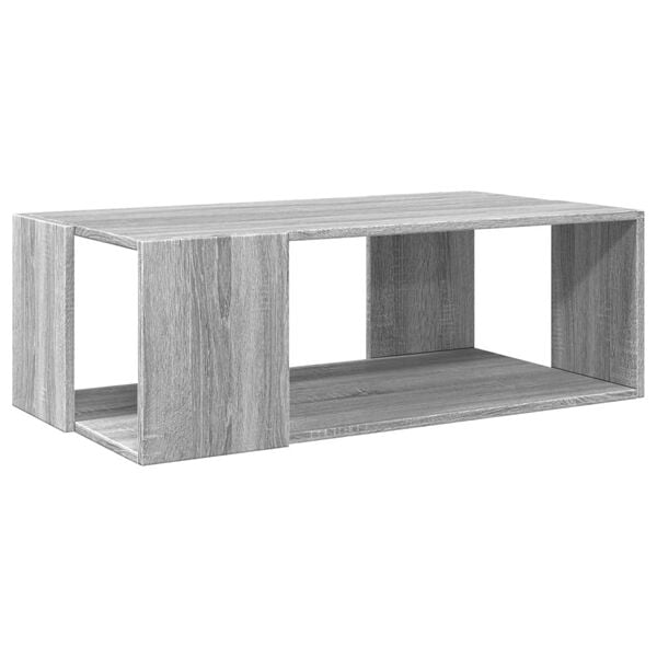 vidaXL Coffee Table Grey Sonoma 89.5x48x30 cm Engineered Wood