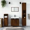 vidaXL 3 Piece Bathroom Cabinet Set Brown Oak Engineered Wood