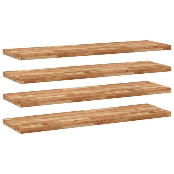 vidaXL Floating Shelves 4 pcs 140x40x4 cm Oil Finished Solid Wood Acacia