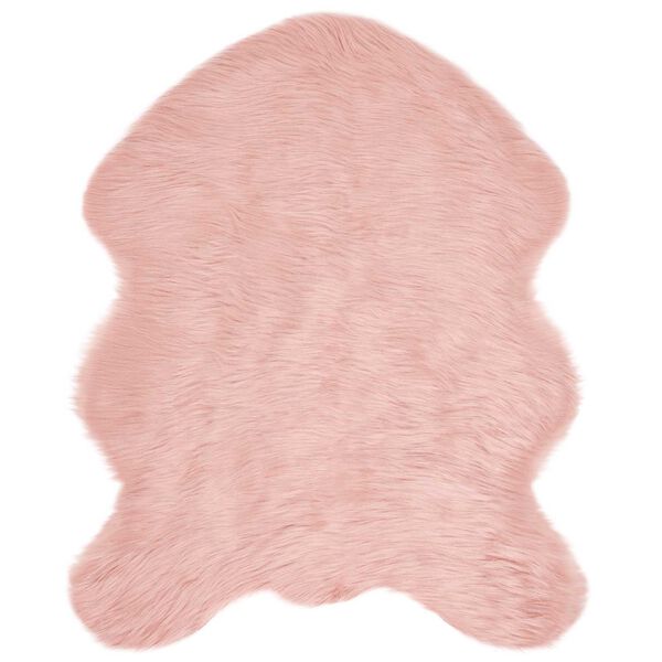 vidaXL Faux Sheepskin Rug Tafalla Pink 50 x 80 cm Polyester