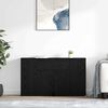 vidaXL Sideboards 2 pcs Black Oak 60 x 30 x 70 cm Engineered Wood