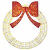 vidaXL Wreath with 150 LEDs Warm white 121 x 121 x 10 cm PET
