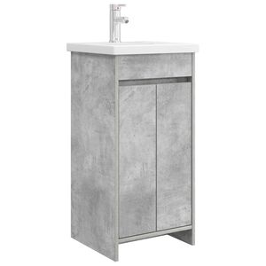 vidaXL Bathroom Vanity with Sink Concrete Grey 42 x 40 x 84.5 cm