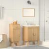 vidaXL Bathroom Furniture Set with Drawer 2 pcs Brown Solid Pine wood