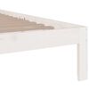 vidaXL Bed Frame without Mattress White Solid Wood 140x200 cm