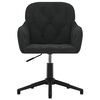 vidaXL Office Chair Height Adjustable Black 56 x 61.5 x 72 cm Velvet