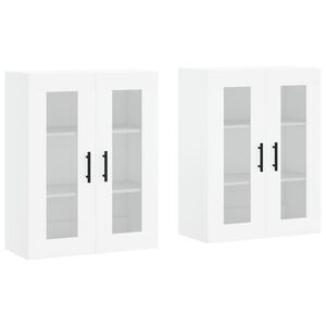 vidaXL Wall Mounted Cabinets 2 pcs White Engineered Wood