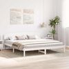 vidaXL Bed Frame with Headboard White 180 x 200 cm Solid Pine Wood
