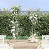 vidaXL Wedding Arch White 100 x 39 x 200 cm Steel