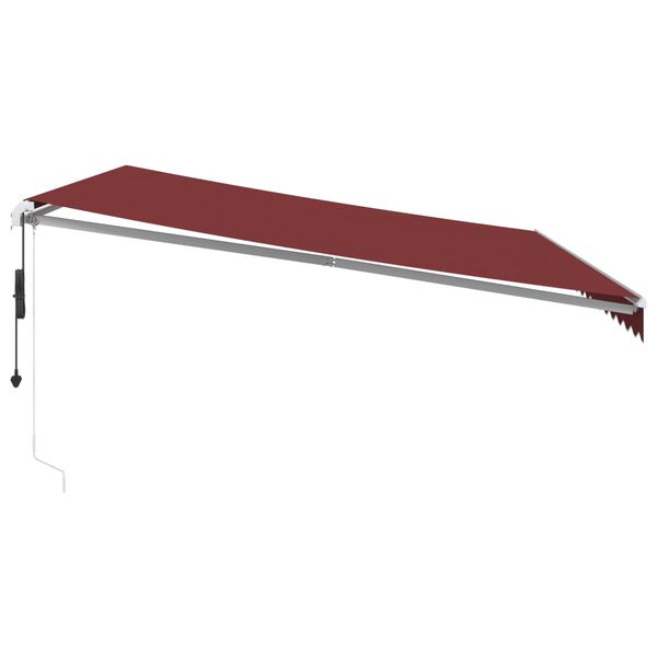 vidaXL Automatic Retractable Awning Burgundy 450x350 cm