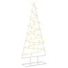 vidaXL Metal Christmas Tree KUOPIO 90 cm Warm White Steel White