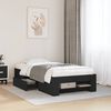 vidaXL Bed Frame without Mattress Black 90x190 cm Single Engineered Wood