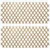 vidaXL Expandable Trellis Fence 2 pcs Light Brown 100 x 105 cm Bamboo