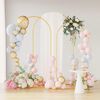 vidaXL Wedding Arch 3 pcs Gold Steel