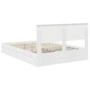 vidaXL Storage Bed with Headboard White 140 x 190 cm Engineered Wood