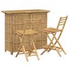 vidaXL Outdoor Bar Table and Stools 3 pcs Natural Bamboo