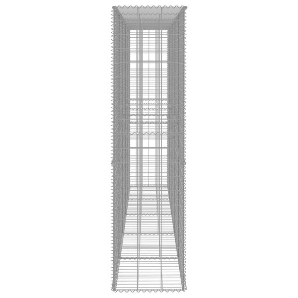 vidaXL Gabion Wall with Cover Galvanised Steel 300x50x200 cm