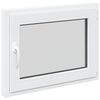 vidaXL Basement Window RISOR 80 x 50 cm PVC and Glass White