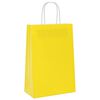 vidaXL Paper Bags 250 pcs with Handles Yellow 21x11x31 cm