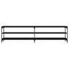vidaXL TV Cabinet Black 200x30x50 cm Engineered Wood and Metal