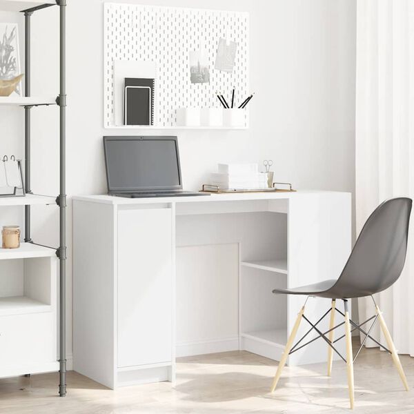 vidaXL Desk White 120x42x76 cm Engineered Wood