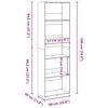 vidaXL Bookcase Grey Sonoma 60x30x189 cm Engineered Wood