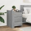vidaXL Bedside Cabinet Grey Sonoma 45x50x65 cm Engineered Wood