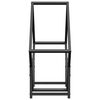 vidaXL Firewood Rack Black 60x25x60 cm Cold-rolled steel