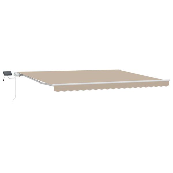 vidaXL Retractable Awning Manual Beige 450 x 300 cm Fabric and Steel