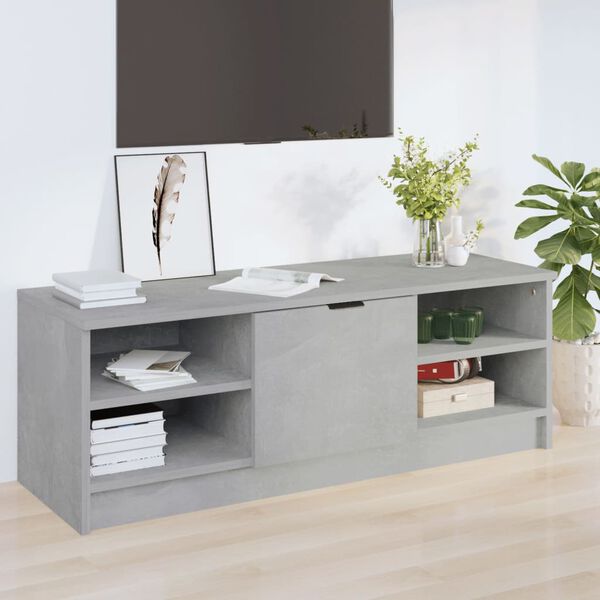 vidaXL TV Cabinet Concrete Grey 102x35.5x36.5 cm Engineered Wood