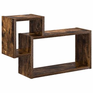 vidaXL Wall Shelf Wall-Mounted Smoked Oak 55 x 15 x 35 cm