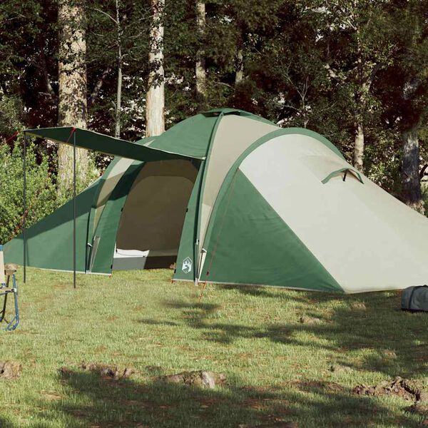 vidaXL Family Tent Dome 6-Person Green Waterproof