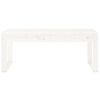 vidaXL Garden Bench White 110x38x45 cm Solid Wood Pine