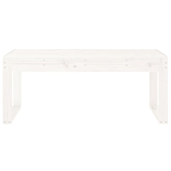 vidaXL Garden Bench White 110x38x45 cm Solid Wood Pine