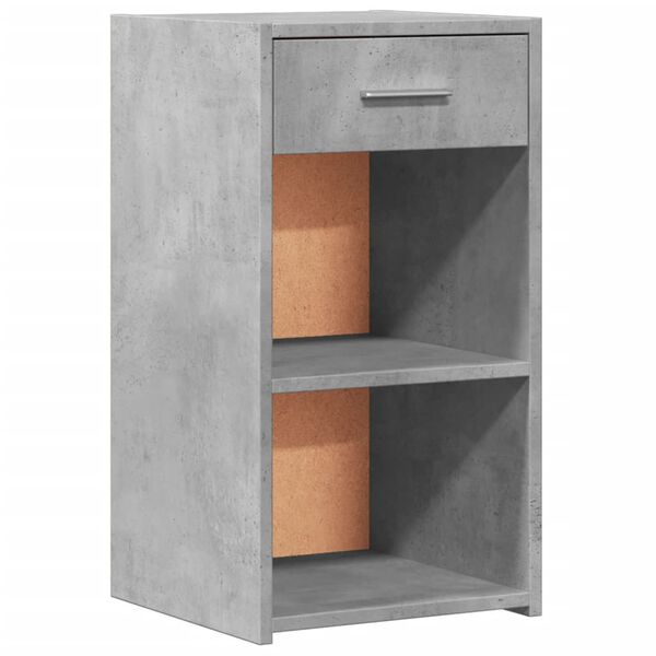 vidaXL Bedside Cabinets 2 pcs Concrete Grey 35x34x65 cm Engineered Wood
