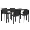 vidaXL Outdoor Furniture Set 5 pcs Black and Anthracite Textilene