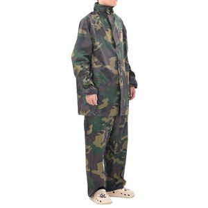 vidaXL Men's Camo Print 2-Piece Rain Suit with Hood L